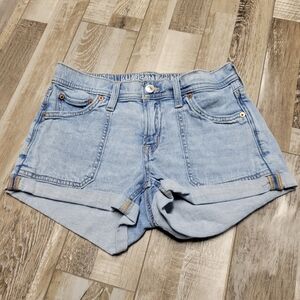000 American Eagle Easy Shortie Rolled Cuff Stretch Denim Shorts